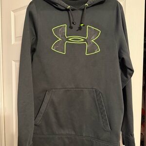 Under Armour Black Hoodie with Neon Green Logo